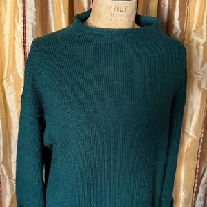 Anthropology Deep Green Women's Roll Neck Sweater